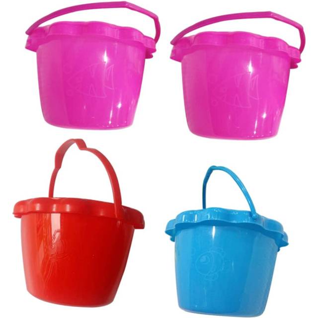 Beach Toys Foldable Beach Bucket Buckets Beach Baby Beach Shovels Toys 4 Pcs Plastic Sand Buckets f