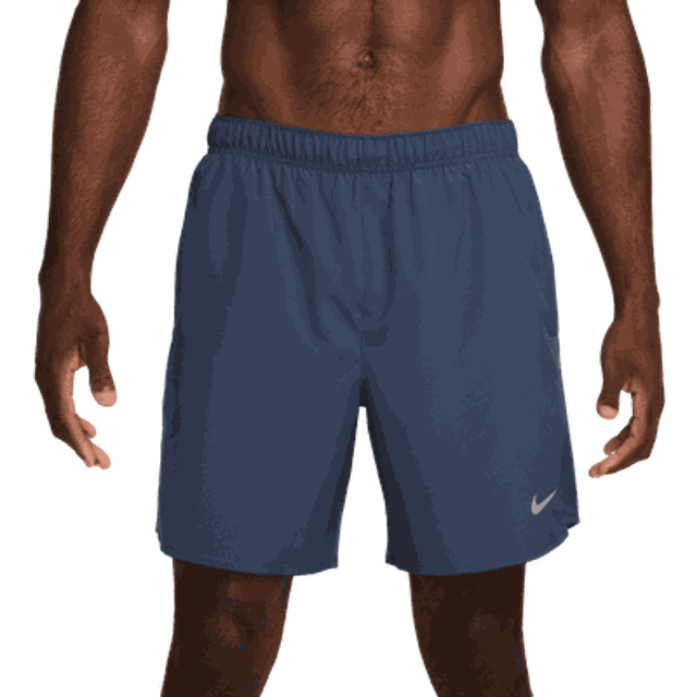 Nike Dri-FIT Challenger 2i1 7" Shorts för Herr - Thunder Blue/Reflekterande Silver, Perfekta för löpning och träning