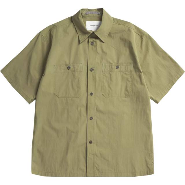 Norse Projects Ivan Cotton Blend Regular Fit Tech Shirt, Moss Green