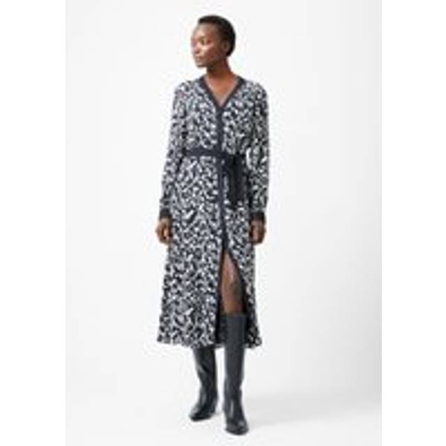 French Connection Kelly Almere Floral Dress, Navy/Cream