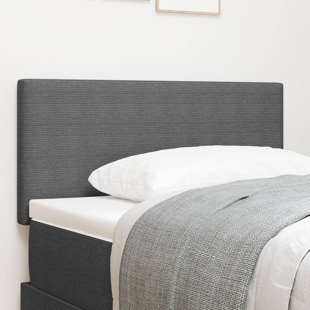 vidaXL Sänggavlar Enkel Design Ljusgrå 100 cm Corduroy Tyg