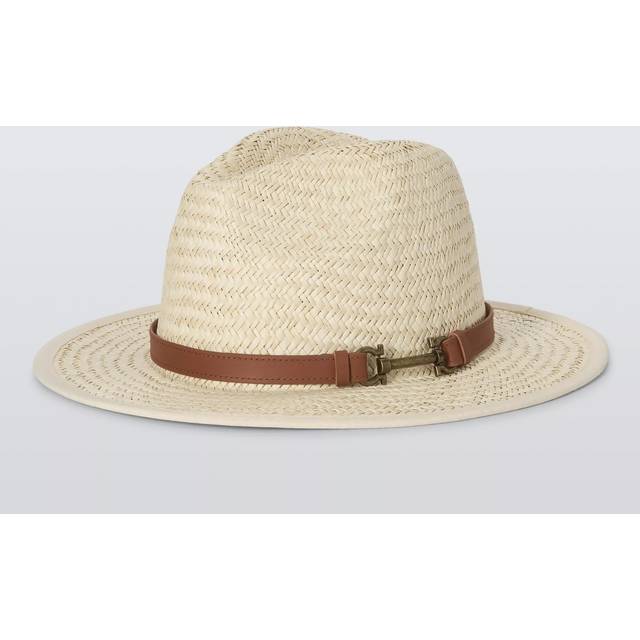 John Lewis Straw Fedora Hat, Natural