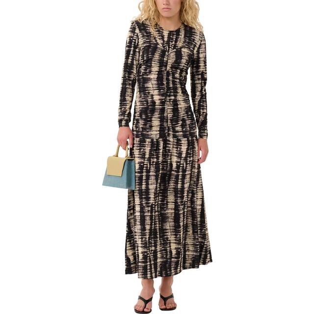 Gestuz Emilia Abstract Maxi Dress, Butter Yellow