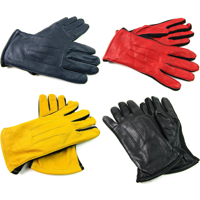 Womens Ladies Premium Quality Real Soft Leather Gloves Fleece Lined Driving