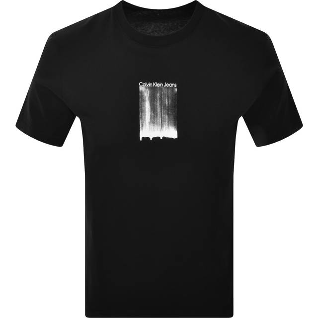 T-shirt Calvin Klein Jeans Brush Stroke Graphic Tee Black L (L)
