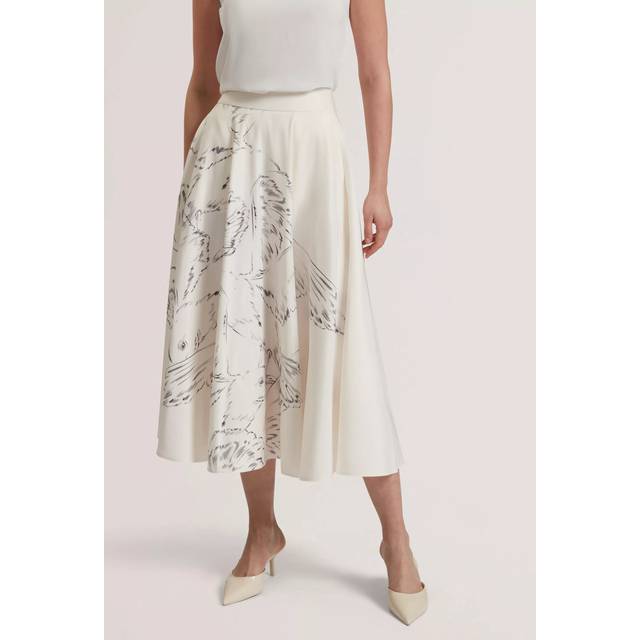 Ted Baker Laguuna Printed Otto Midi Skirt, Ivory