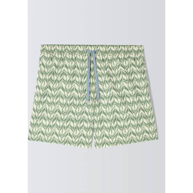 John Lewis Ikat Printed Swim Shorts, Green