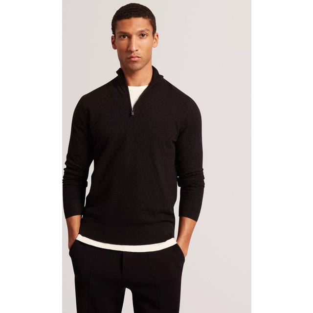 Ted Baker Kurnle Half-Zip Jumper, Black