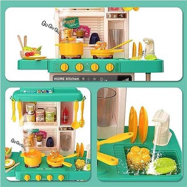 UNO1RC NM55952 Interactive Kids Kitchen Kitchen Play Set, Green - 50 Piece