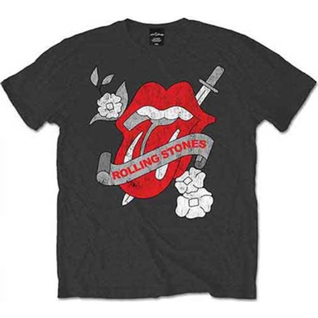 (S, Charcoal) The Rolling Stones Vintage Tattoo T Shirt