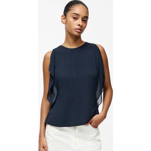 French Connection Eden Georgette Flutter Sleeve Top