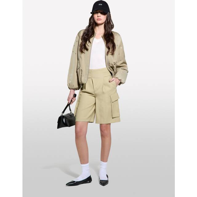 SISLEY Cargo Pocket Bermuda Shorts, Green