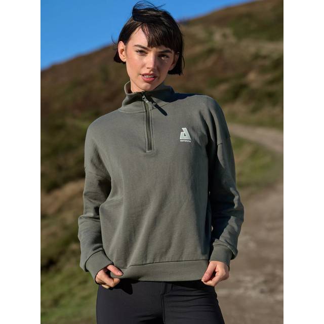 ACAI Retreat Quarter Zip Sweatshirt, Deep Sage