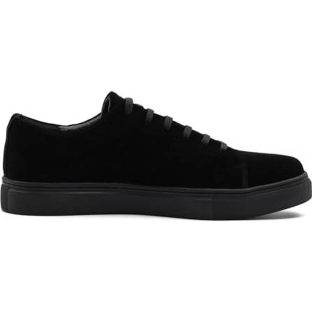 Mens genuine suede trainers cup sole retro smart casual leather lace up sneakers
