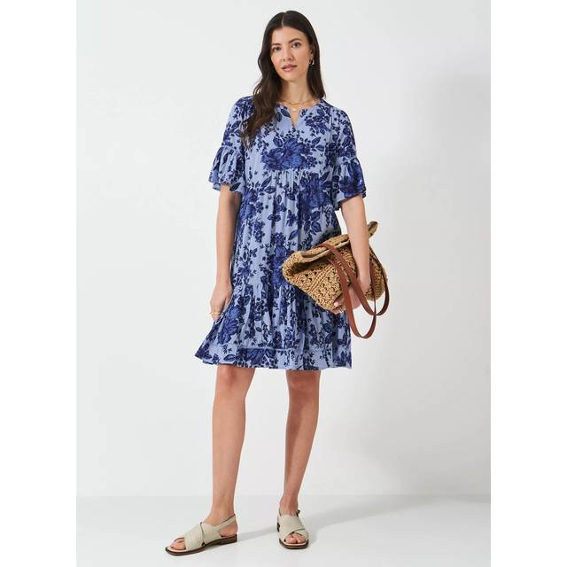 Crew Clothing Floral Beach Dress, Blue