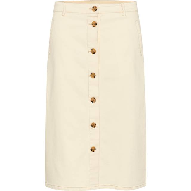 Saint Tropez Women's KayoSZ Button Down Midi Skirt in White | Size: Small