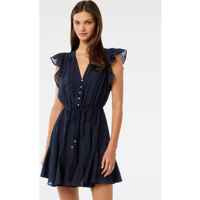Forever New Maxine Flutter Sleeve Mini Dress, Navy