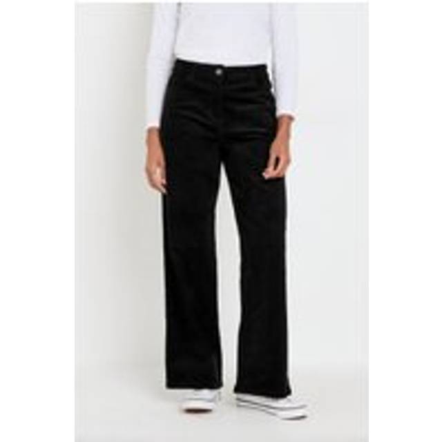 M&Co Black Cord Wide Leg Trousers 14 M&Co Womens