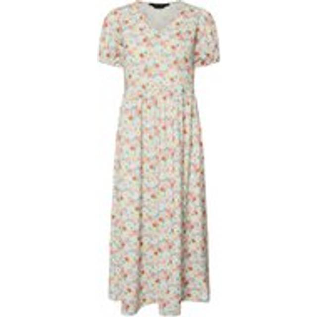Pixiegirl Petite Light Blue Floral Vneck Midi Dress 10 Pixiegirl | Petite Women's Floral Dresses