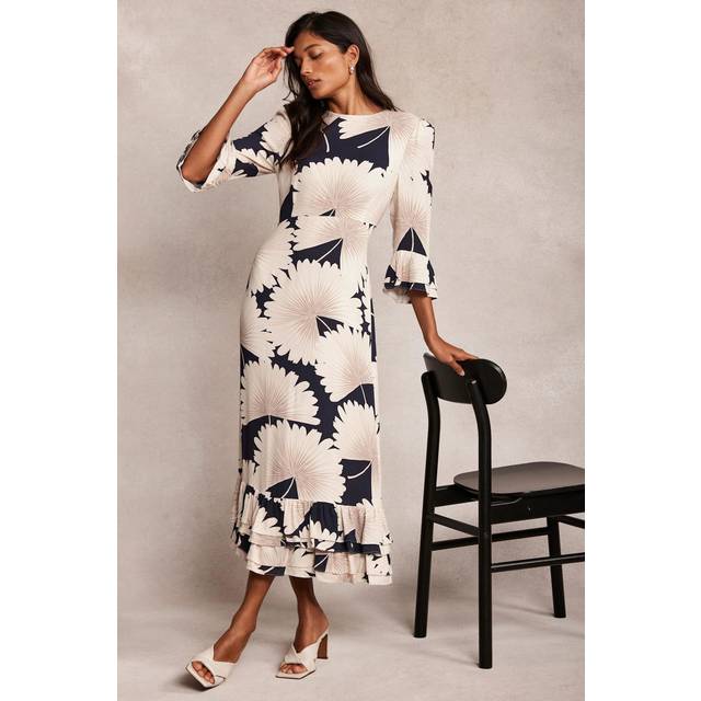 Mint Velvet Floral Print Midi Dress