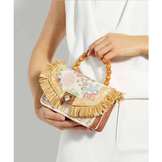 Dune Blooms Raffia Floral Grab Bag, Multi