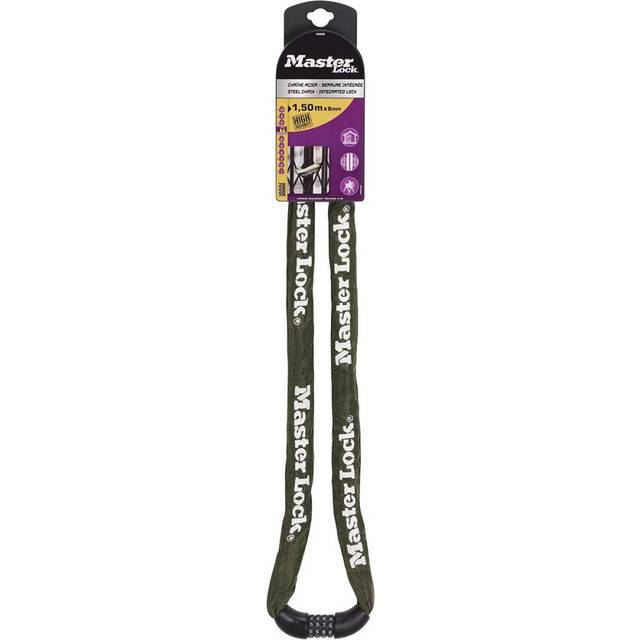 Master Lock 8028EURD, Bike Chain Lock with Combination Lock, 150 cm Chain, Green
