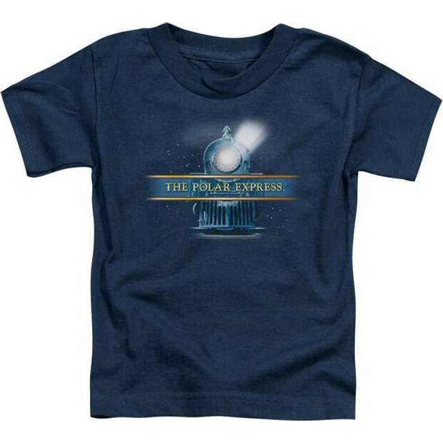 Trevco Sportswear WBM375-TT-2 Polar Express Train Logo Toddler Short Sleeve T-Shirt, Navy - Medium 3T