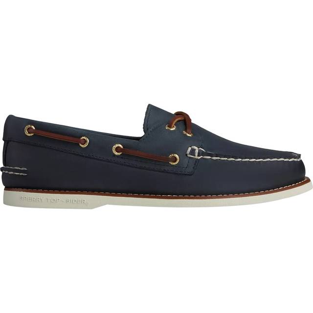 Men's Sperry Authentic Gold Cup Leather Men's Navy Boat Shoes - Size: 7.5