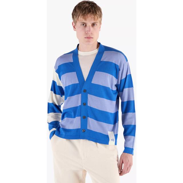 John Smedley Merino Wool Modern Striped Cardigan