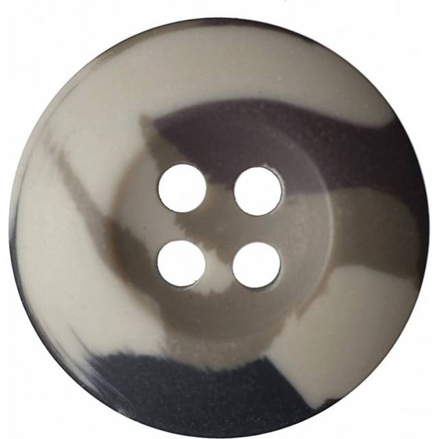 Hemline Round Camouflage Buttons Green