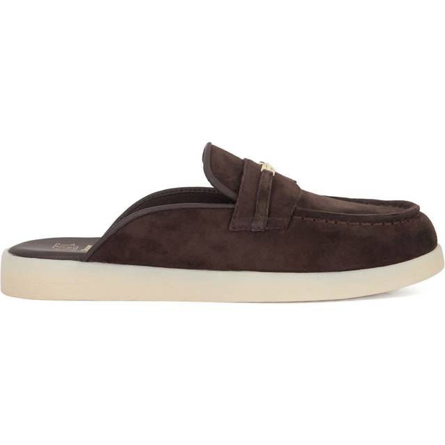 Dune London Gracious Suede Backless Loafers