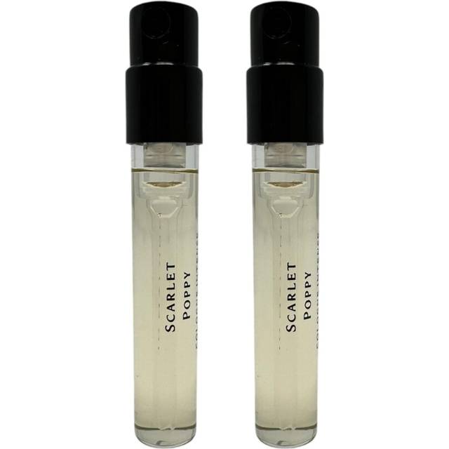 2 J.Malone's Scarlet Poppy Cologne Intense Spray Sample Vial 0.05 fl.oz./ 1.5ml each