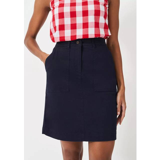 Crew Clothing Chino Mini Skirt, Navy Blue