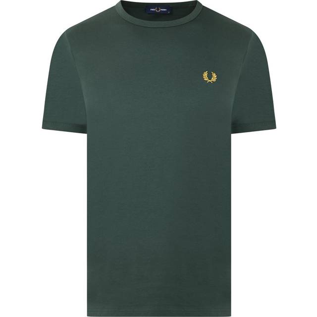 FRED PERRY Ringer T-Shirt |Grön |S