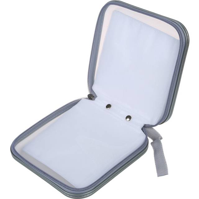 40 CD DVD Disc Album Storage Carry Case Cover Wallet Sleeve Holder Bag Hard Box - Silver
