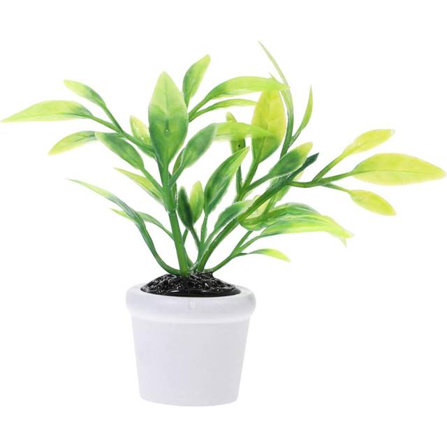 Miniature Dolls House Accessory 1pc 1/12 Scale Mini Green Potted Plant for Mini Home Decor Safe for Boys and Girls