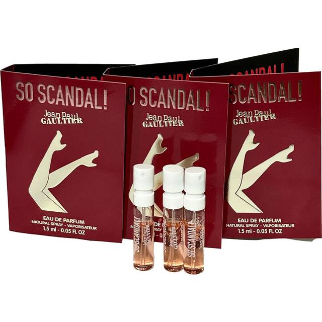 Jean Paul Gaultier So Scandal Women Sample EDP 0.05 fl. oz. / 1.5 ml Vial Spray Mini Perfume Vial Eau De Parfum (Set of 3)