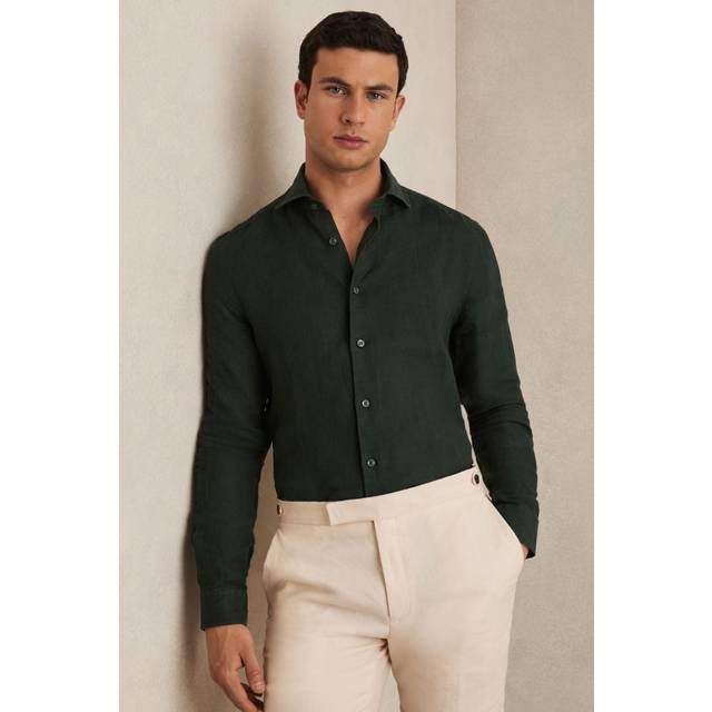 Reiss Ruban Linen Button-Through Shirt