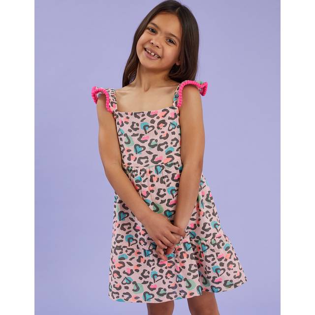 Angels by Accessorize Kids' Animal Print Ruffle Sun Dress, Multi
