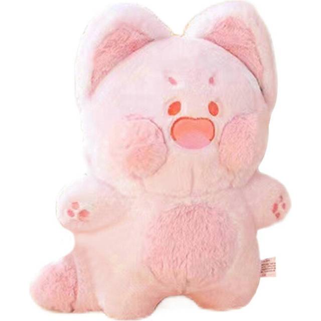 (Pink, One size) New Upgrade Cat Plush Pillow Stuffed Animals Soft Body Cuddly Cute Doll Gift for Girlfriend Kids Girls