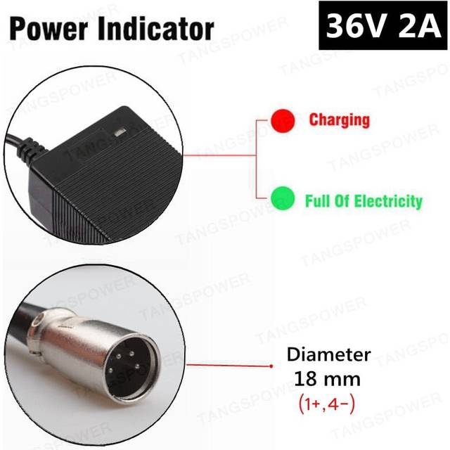 (4-Pin XLR, UK) 36V 2A electric scooter lead acid battery charger for 41.4V electric bike wheelchair lead-acid battery Charger