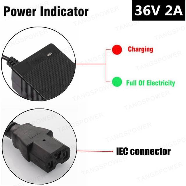 (3P Plug, UK) 36V 2A electric scooter lead acid battery charger for 41.4V electric bike wheelchair lead-acid battery Charger