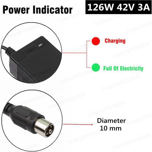 (RCA, US) 42V 3A electric bike Battery Charger For 36V 10S Li-ion Battery pack electric scooter lithium battery Charger