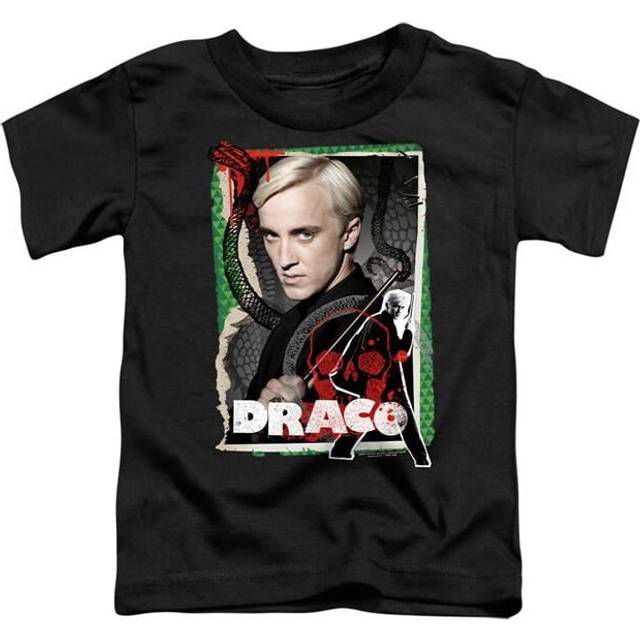 Trevco Sportswear HP7027-TT-2 Harry Potter Draco Malfoy Photo Collage Toddler Short Sleeve T-Shirt, Black - Medium 3T