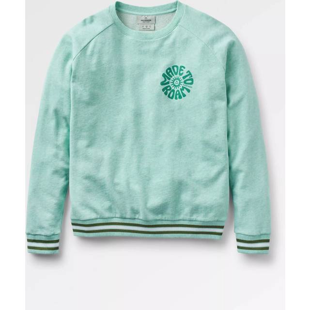 Passenger - Women's Fade Organic Cotton Sweatshirt - Longsleeve size S, green/turquoise
