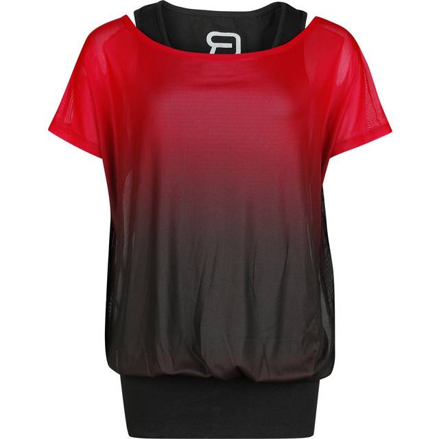 RED by EMP Double-Pack Mesh T-shirt and Vest T-Shirt bordeaux black