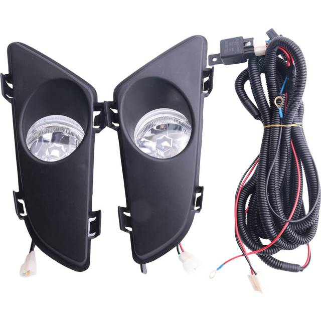 Front Right & Left Clear Fog Lights Lamp Lens with Wiring Kit for 6 2003-2005