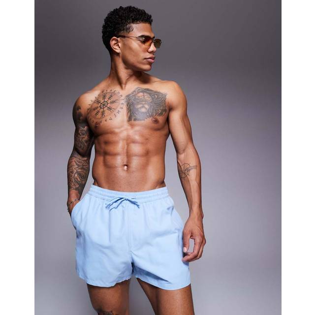 ASOS DESIGN – Blå korta badshorts