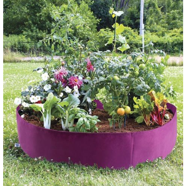 (Purple, 90*30cm) Fabric Plants Growing Raised Bed Garden Flower Elevated Vegetable Box Grow Bag Planting Grow Box