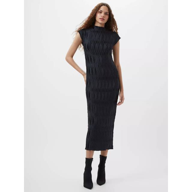 FRENCH CONNECTION Moira Pleated Dress |Marinblå |XL